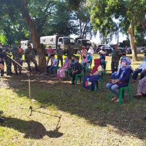 DanSatgas TMMD Kodim Kudus Himbau Warga Menggunakan Masker Demi Kesehatan