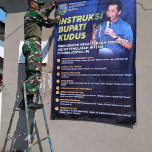 Pemasangan Himbauan Tentang Sering Cuci Tangan