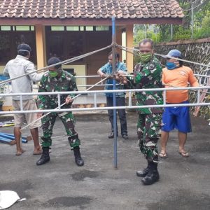 TMMD Peduli Dirikan Pos Covid 19