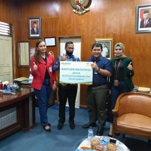 Bank BRI Peduli Kesehatan Sumbang 5 Wastafel Ke PD Pasar Palembang