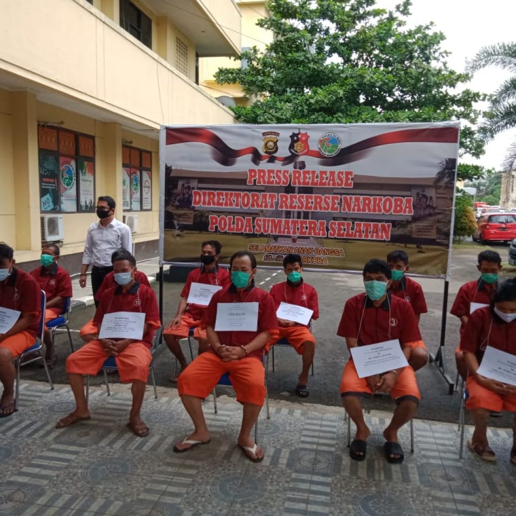 Di Tengah Wabah Covid-19, Polda Sumsel Tangkap 11 Pelaku Narkoba