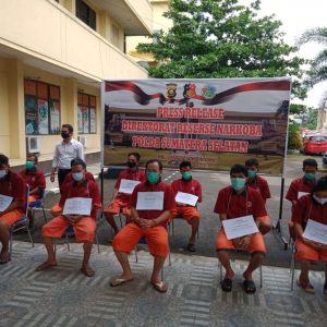 Di Tengah Wabah Covid-19, Polda Sumsel Tangkap 11 Pelaku Narkoba