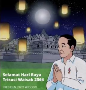 Peringati Trisuci Waisak, Presiden: Kita Akan Berjalan Bersama Lewati Segala Ujian