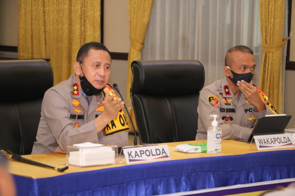 Kapolda Sumsel Pimpin Rapat Kesiapan Pelaksanaan PSBB Kota Palembang dan Prabumulih