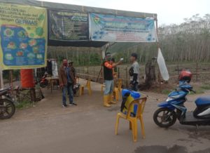 Cegah Virus Corona, Gugus Tugas Desa Embacang Perketat Penjagaan