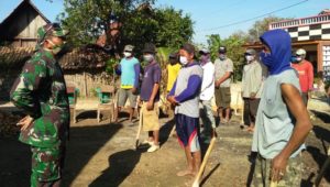 Ini Cara Danramil Wirosari Untuk Motivasi Warga di Lokasi TMMD