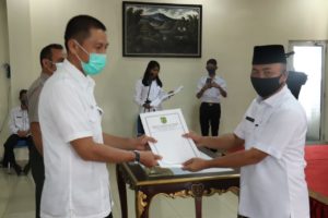 Pemkab Muba Serah Terima Memoir Jabatan Pejabat Lama Dan Pejabat Baru
