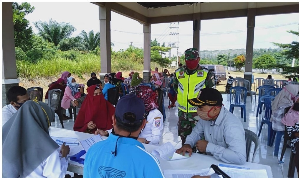 Koramil 430-05/ Betung Kawal Penyaluran Dana BSP