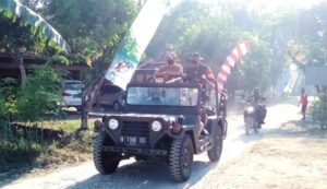 American Jeep Antarkan Danrem dan Dandim Sisir Lapangan