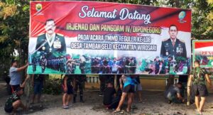 Puas Dengan Suksesnya Kunjungan Irjenad di TMMD Tambakselo