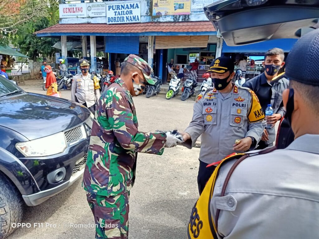 Dandim Dan Kapolres Muba Edukasi Gerakan Cegah Penularan Covid-19