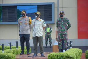 Sekda Muba Pimpin Apel Penegakan Disiplin dan Kampanye Protokol Kesehatan