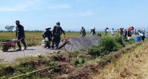 Pra TMMD, Program Kerja Fisik Pembangunan Jalan Desa Sendang Kulon Dimulai