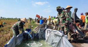 Penampungan Air Terpal, Solusi Atasi Ketersediaan Air di Lokasi TMMD