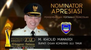 Bupati Oku Timur Dedikasikan Penghargaan Indonesia Award Untuk Warganya