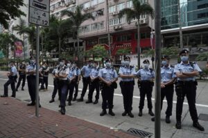 Polisi Hong Kong Dikerahkan Saat Memperingati Hari Nasional China