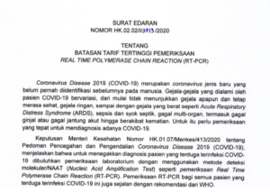 Pemerintah Tetapkan Batas Tertinggi Tes Swab Mandiri Rp900 Ribu