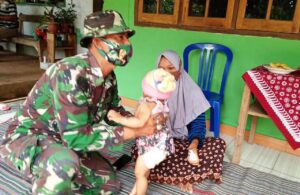 Satgas TMMD Sayang dan Cinta Anak Kecil