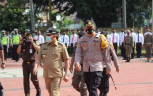 Dimasa Pandemi Covid-19, Pemkab Muara Enim Gelar Upacara Antisipasi Bencana