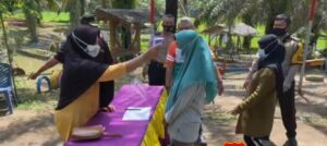 Kampanyekan Prokes Covid-19, Dikampung Tangkal Covid Muara Enim