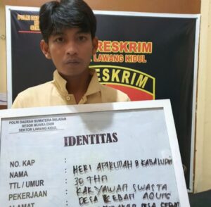 Diduga Menyimpan Narkotika Jenis Sabu,Heri Amrullah Diringkus