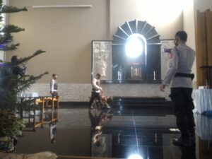 Jelang Natal, Sat Brimob Dan Anjing K 9 Disiagakan di Sejumlah Gereja di Palembang