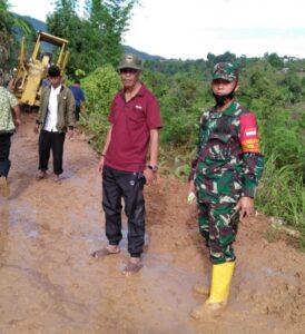 Jalan Longsor Kembali Terjadi Di Muara Enim