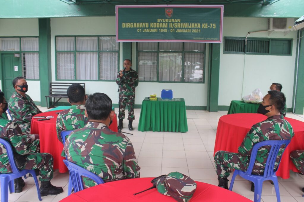 Peringati HUT Kodam Sriwijaya, Kodim Palembang Gelar Syukuran