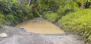 Jalan berlobang Di kecamatan Pulau Pinang Lahat Bahayakan Pengguna Jalan