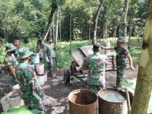 Berbekal Semangat, Warga Gotong Royong Sukseskan TMMD Reg. 110