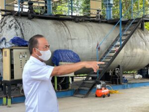 Harga Terus Meroket, Sekda Muba Cek Operasional Pabrik Karet