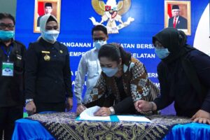 Feby Deru Resmikan Pocadi Bandara SMB II Palembang