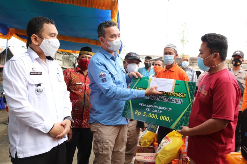 Korban Kebakaran Di Lalan Dapat Bantuan Dari Pemkab Muba