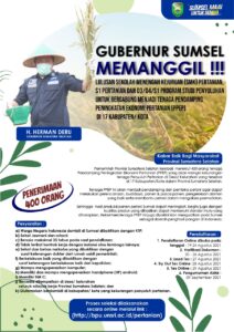 Gubernur  Herman Deru Memanggil Putra-Putri Terbaik untuk Majukan Sektor Pertanian