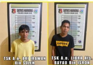 Dua Kurir Sabu Diamankan Satres Narkoba Polres Ogan Ilir Saat Transaksi di Hotel