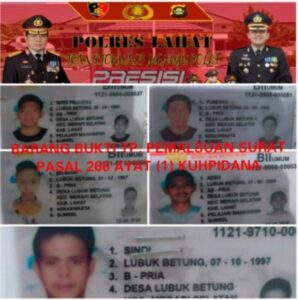 Pelaku Pembuatan SIM Palsu Dibongkar Polres Lahat