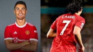 Pakai Nomor 7 Lagi di MU, Cristiano Ronaldo ke Edinson Cavani