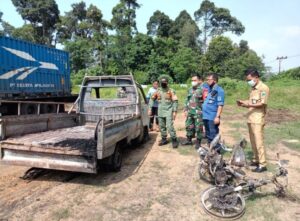 Diduga Konsleting Listik Mobil dan Motor Hangus Terbakar