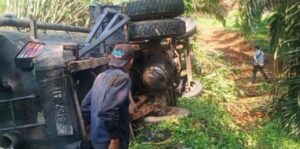 Truk Terguling Ke Jurang, Satu Orang Penumpang Meninggal