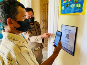 Perkantoran Jirak Jaya Pasang Barcode PeduliLindungi