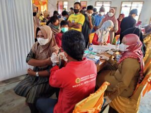 Dukung OKU Selatan Kejar Target Herd Immunity, BIN Sumsel Vaksin 3000 Warga