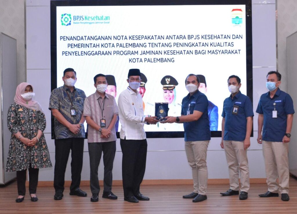 Optimalkan Program JKN Pemkot Palembang Tandatangi Nota Kesepakatan Bersama BPJS
