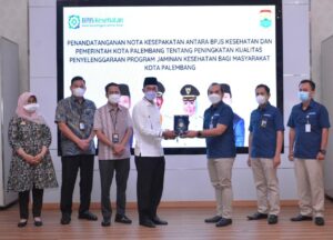 Optimalkan Program JKN Pemkot Palembang Tandatangi Nota Kesepakatan Bersama BPJS