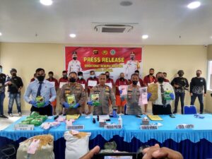 Polda Sumsel Tangkap Pengedar Narkoba,  Amankan Belasan KG Sabu,  Ratusan Butir Ekstasi Serta Puluhan Kilo Ganja
