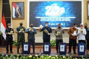 HUT BNN ke 20, Herman Deru Musnahkan Barang Bukti Narkotika