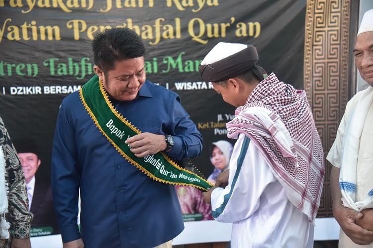 Herman Deru Didaulat Sebagai Bapak Anak Yatim Penghafal Al-Qur’an Tahfidz Kiai Marogan