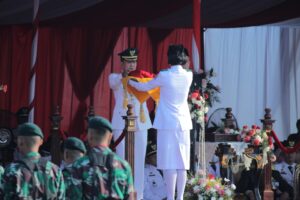 Upacara Peringatan HUT RI Ke-77 Di BKB Palembang Berjalan Dengan Khidmat 