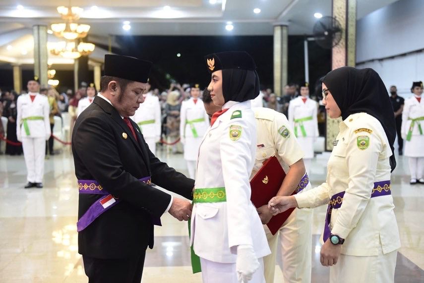 Herman Deru  Kukuhkan Paskibraka Provinsi, Optimis Upacara Akan Berjalan Baik