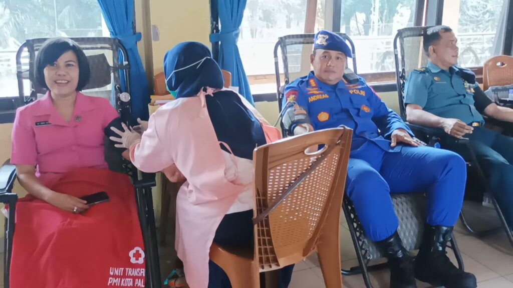 Peringati HUT ke 72 Ditpolair Sumsel Sumbang Darah Untuk Korban Gempa Cianjur