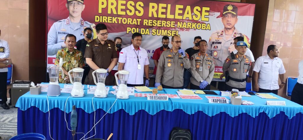 Polda Sumsel Bongkar Sindikat Narkoba Jenis Baru Di Palembang